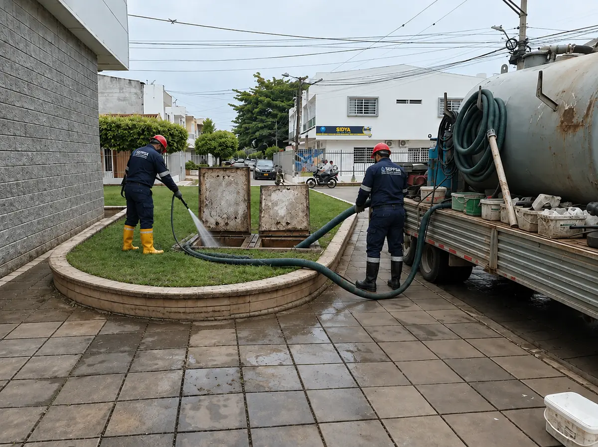 Succión y lavado en un solo camión